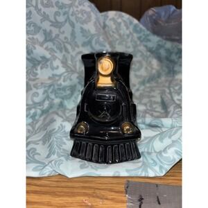 Black Ceramic Train Planter Holder Great Western Engine
